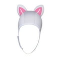 thumbnail image 4 of Capucha térmica para surfear con orejas de gato, capucha para bucear, capucha de neopreno de 3mm para snorkel, natación, cómodo gorro de baño para hom Línea Blanca L, 4 of 8