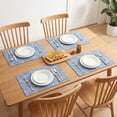 thumbnail image 3 of REGALWOVEN Rectangle Placemats Set of 6 Vinyl Placemats for Table Decor Washable Heat Resistant Table Placemats Wipeable Table Mat Light Blue 17.7x11.8inch, 3 of 6