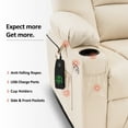 thumbnail image 6 of MCombo Large Power Lift Recliner Chair with Massage and Heat,Faux Leather 7539 (Cream White), 6 of 8