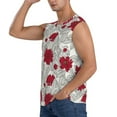 thumbnail image 3 of Balery Leaves And Anemone Camisetas sin mangas para hombre, absorbe la humedad y protege contra el mal olor.-3X-Large, 3 of 7