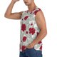 thumbnail image 3 of Fotbe Leaves And Anemone Men's Camiseta sin Mangas Estampada para Hombres, Playera Casual para Gimnasio, Entrenamiento, Playa-Large, 3 of 7