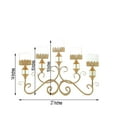 thumbnail image 3 of Efavormart 18” Tall 5 Arm Gold Metal Candelabra Centerpiece Crown Top Table Standing Hurricane Candle Holders With Glass Tube, 3 of 11