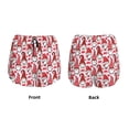 thumbnail image 3 of Susaid Christmas Gnome Print Women's High Waisted Running Shorts Quick Dry Athletic Gym Track Workout Shorts Zip Pocket-XX-Large, 3 of 7
