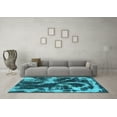 thumbnail image 3 of Ahgly Company Indoor Rectangle Abstract Turquoise Blue Modern Area Rugs, 5' x 8', 3 of 4