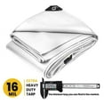 thumbnail image 5 of PROTARP Extra Heavy Duty 16 Mil Tarp Cover, Waterproof, UV Resistant, Rip and Tear Proof, Poly Tarpaulin with Reinforced Edges for Roof, Camping, Patio, Pool, Boat. (White 20′ X 30′), 5 of 7