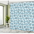 thumbnail image 5 of Ambesonne Maritime Shower Curtain, Anchor Steering Wheel Art, 69"Wx84"L, White and Deep Sky Blue, 5 of 5