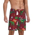 thumbnail image 2 of Fotbe Dinosaur Christmas Happy New Year Pajama Shorts for Men, Men's Pajama Bottoms, Sleepwear,Short Pajama Pants-, 2 of 9