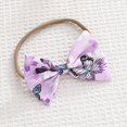 thumbnail image 4 of Xudanell 1st Birthday Girl Outfit Infant Butterfly Print Clothes Baby Girl Romper Skirt Shorts Summer Outfit with Cute Headband Purple 9-12 Months, 4 of 9