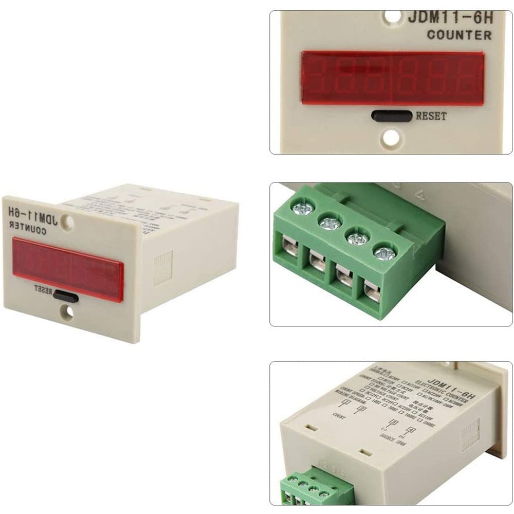 JDM11-6H 6 Digit Electronic Display Counter Relay Control AC/DC24V High Accuracy 
