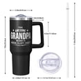 thumbnail image 2 of OBREWU This Awesome Grandpa Tumbler with Handle and Lid,40oz This Awesome Grandpa Double Wall Vacuum Insulated Tumbler,This Awesome Grandpa Cups Gift for Women and Men, 2 of 7