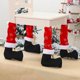 thumbnail image 1 of 4pcs Christmas Snowflakes Chair Leg Covers Christmas Chair Leg Sock Christmas Non-slip Chair Leg Covers For Christmas Table Decorations, Party Decorat, 1 of 5