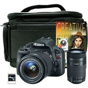 EOS Rebel SL1 18MP SLR Camera with 18 55mm Lens 55 250mm Lens Carry Bag 8GB SDHC Card and Creative Insights