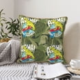 thumbnail image 4 of KLL Surfing Dinosaur Decorative Throw Pillow Covers Velvet Soft for Couch Sofa Bedroom Living Room Outdoor (No pillow core)- 18"x18", 4 of 5