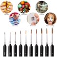 thumbnail image 3 of 10Pcs Miniature Paint Brushes, Detail Fine Tip Paint Brushes Set with Ergonomic Handle - Suitable, 3 of 8