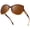 Gradient TEA*tea, variant on women lightweight oversized oval sunglasses rhinestone metal chain decor temple polarized solid lens UV400 for city driving daily use