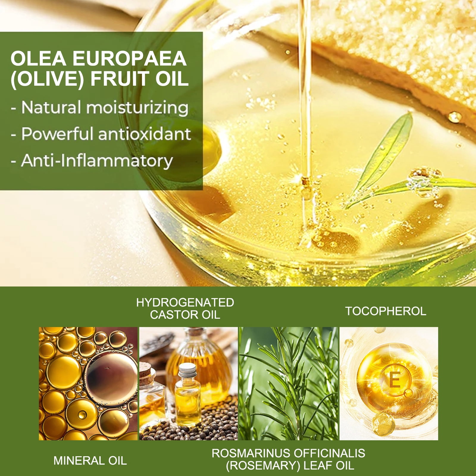 Alvantor Olive Oil Body Serum with Almond Oil for Moisturizing and Firming, 5.07 fl oz