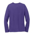 thumbnail image 2 of Big Size Fall Foliage Ladies Big Size Long Sleeve Cotton Graphic Shirt - Purple 2XL, 2 of 2