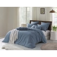thumbnail image 1 of Natural Crinkle Fabric Ultra Soft Solid Duvet Cover Set - Zipper Closure, 1 of 3