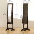 thumbnail image 3 of HOMCOM Lighted Mirrored Angle Adjustable with16 LED Lights, Dark Brown, 3 of 10