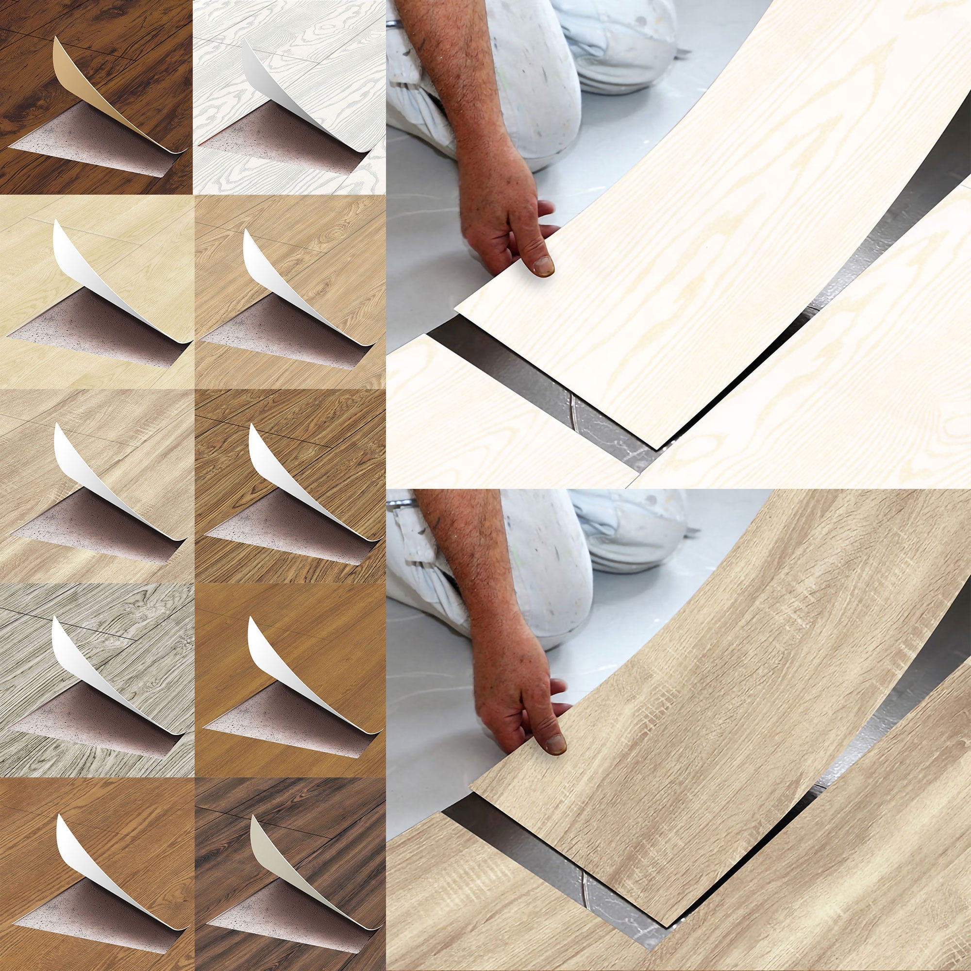 118''x7.87" Vinyl Floor Planks Adhesive Floor Tiles, Kitchen Bathroom DIY  Decor Environmental-Friendly - Walmart.com