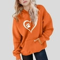 thumbnail image 4 of ATOGUTA Hoodie Sweatshirt For Girls Long Sleeve Pullover Top Hoodie Kids Fall Winter Sweatshirts Size 5T-15, Orange, 4 of 6