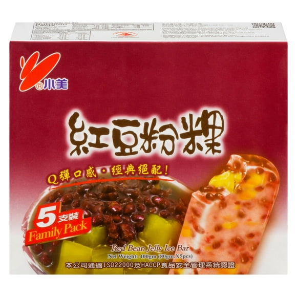 Shao Mei Red Bean Tapioca Ice Bars, 5 x 80 g, 400 g