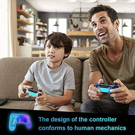 Wireless Controller Dual Vibration Game Joystick Controller for PS4/Slim/Pro Console (Crystal White)