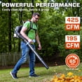 thumbnail image 5 of SENIX 49cc Gas Leaf Blower Backpack, 4-Cycle Up to 600 CFM and 200 MPH, 5 of 7