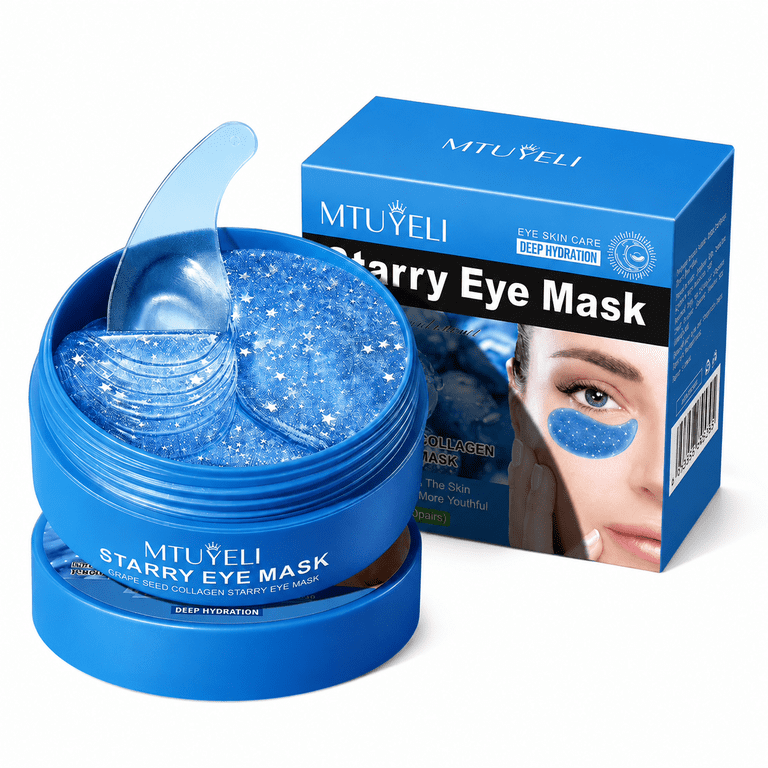 MTUYELI Under Eye Patches, Hyaluronic Acid, 30 Pairs photo 1