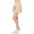 thumbnail image 3 of MixMatchy Women's High Waisted Pleated Plain A-line Tennis Mini Skirt with Back Zipper, 3 of 6