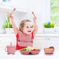 thumbnail image 2 of Set de Alimentación para Bebés Vajilla Suave y Fácil de Limpiar Bebés Sin BPA, 2 of 7