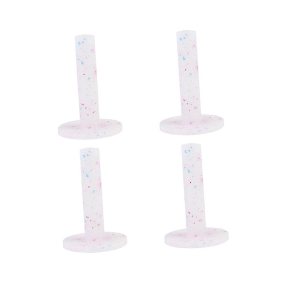 Almencla 4 Pcs Supports de Tees de Golf en Caoutchouc Premium pour Driving Range Tees de Golf en Caoutchouc Blanc