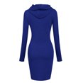 thumbnail image 3 of Diufon Women Hoodie Dress Long Sleeve Solid Pocket Knee Length Slim Pullover Dresses Casual Sweatshirt Fall Clothes for Women, 3 of 4