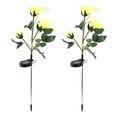 thumbnail image 4 of 2pcs LED Solar Flower Lights Waterproof Artificial Rose Garden Lamp for Outdoor LandscapeYellow, 4 of 8