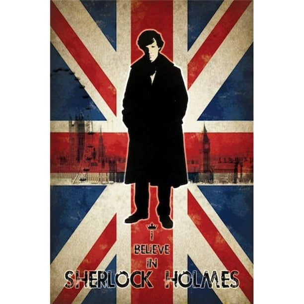 Poster Import XPS1107 Sherlock Union Jack Affiche, 24 x 36