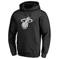 thumbnail image 2 of Men's Black Miami Heat Marble Logo Pullover Hoodie, 2 of 3