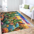 thumbnail image 4 of Area Rug for Living Room 2x3 ft Desert Cactus Flower Machine Washable Non-Slip Rugs, Soft Accent Rugs, Lightweight Carpet, Foldable Easy Care, Stylish Indoor Area Rug, 4 of 7