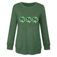 thumbnail image 4 of qolati St Patricks Day Shirts for Women Irish Shamrocks Clovers Graphic T-Shirt Holiday Party Casual Long Sleeve Tunic Tops Green XXL, 4 of 4