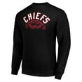thumbnail image 2 of Men's Starter Black Kansas City Chiefs Half Ball Team Graphic Tri-Blend Fleece Pullover Sweatshirt, 2 of 3