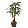 thumbnail image 1 of 74" Tall Palm Tree Artificial Decorative Indoor/ Outdoor Faux with Burlap Kit and Fiberstone Planter By Minx NY, 1 of 3