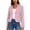 Pink, variant on Women's Solid Color Lapel Long Sleeve Button Loose Blazer Fashion Suit Jacket Wine Red XXL