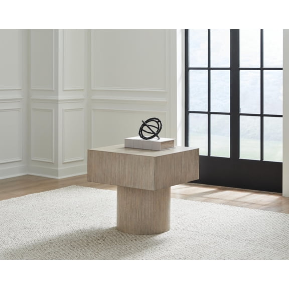 Signature Design by Ashley Jorielyn Square End Table, Light Grayish Brown Finish
