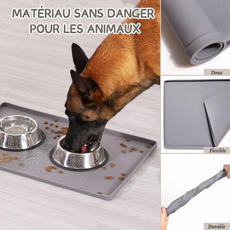 MateeyLife Silicone Pet Feeding Mat, 18" x 12" Waterproof photo 7