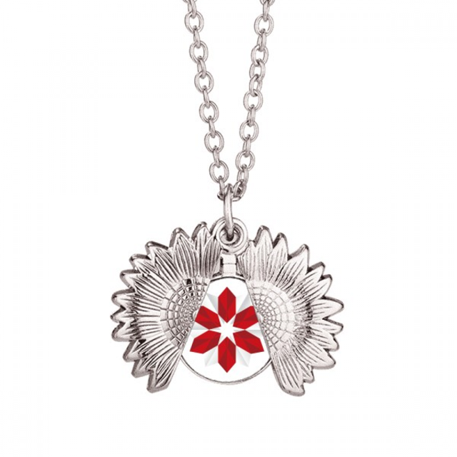 Resumen de Navidad flor patron de origami Collar de girasol collar collar collar colgante