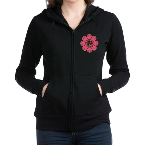 CafePress - Peace Flower Affection - Women's Zip Hoodie