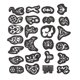 thumbnail image 1 of Plantilla de Tatuaje de Cabello, Pegatina para Tatuajes de Cabello, Hermosa Plantilla para colorear para peluquería, 1 of 7