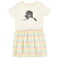 thumbnail image 3 of Inktastic Alaska Silhouette Mandala Girls Toddler Dress, 3 of 5