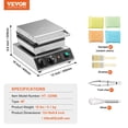 thumbnail image 2 of VEVOR Commercial Waffle Maker, 4PCS Round Waffle Baker Machine,1750W Non-Stick Stainless Steel Belgian Waffle Iron with Temperature and Time Control, for Restaurant Bakery Snack Bar Family, 2 of 9
