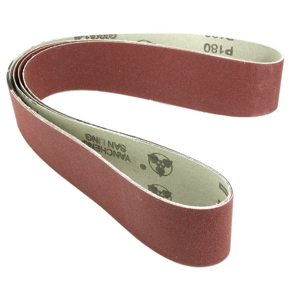 Uxcell 2" x 42" 180 Grit Lapped Joint Aluminum Oxide Sanding Belts 3 Pack