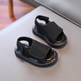 thumbnail image 6 of Viluyesy Boys Spring Summer Casual Shoes Solid Color Fabric Open-Toe Toddler Walking Sandals for Beach & Everyday Wear Black Size 12, 6 of 10